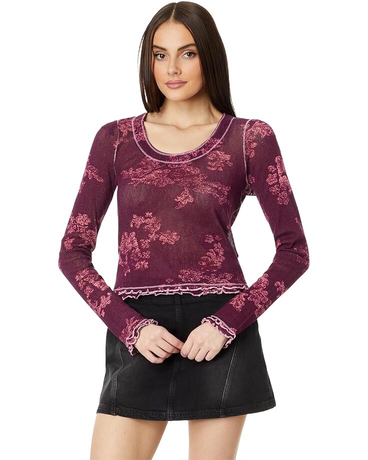 

Футболка Free People Garner, цвет Berry Combo
