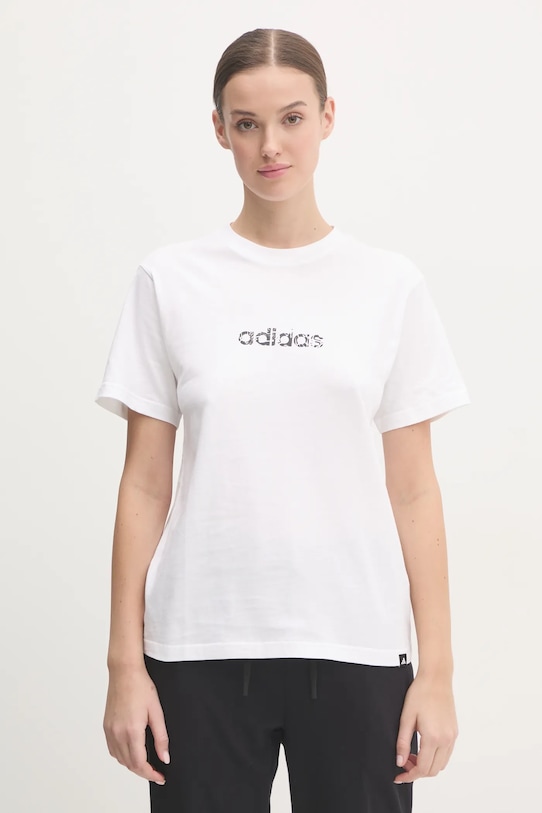 

Хлопковая футболка Camo Adidas, бежевый