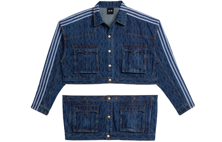 Куртка adidas originals x IVY PARK Crossover Cotton Loose Detachable Denim Jacket Blue, синий — фото 3