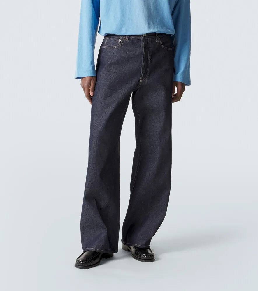 Джинсы с широкими штанинами 1981 года Acne Studios, синий — фото 3