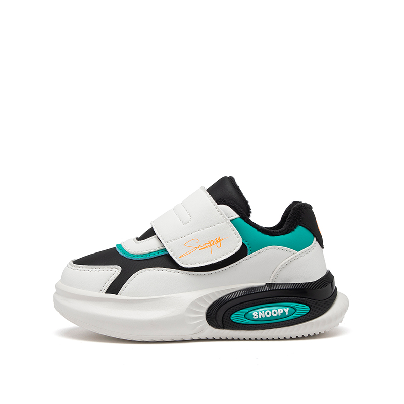 

SNOOPY Теплые детские кроссовки с противоскользящей амортизацией, белые, черные, зеленые