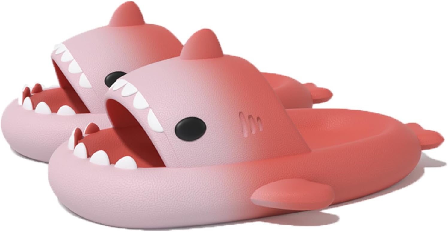 

Тапочки Zureto Shark Cloud, милые тапочки с рисунком акулы для дома и улицы для женщин и мужчин, красный