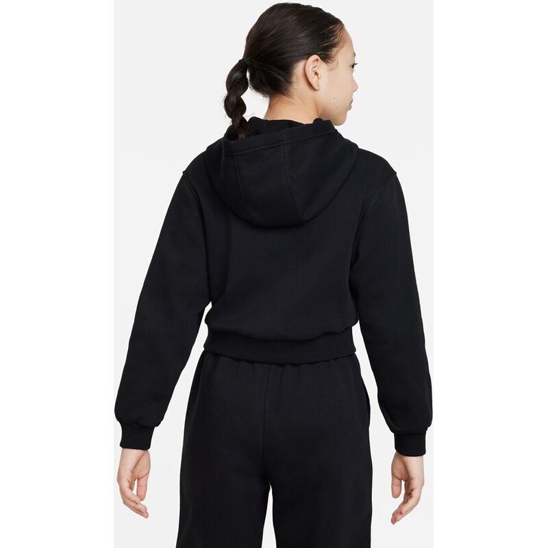 Hooded sweatshirt g nsw club flc crp hdy hbr Nike, черный — фото 2