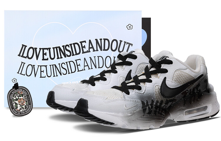 

Кроссовки Air Max Fusion женские с низким верхом, цвет черный/белый/серый Nike