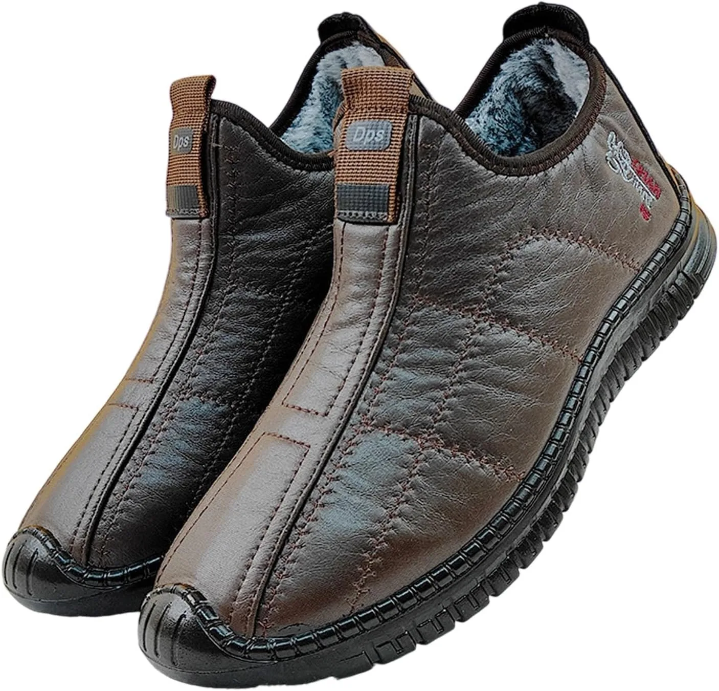 Мужские кроссовки Boss Shoes, слипоны, зимняя повседневная обувь, удобные нескользящие кроссовки для ежедневного использования Generic, кофейный — фото 2
