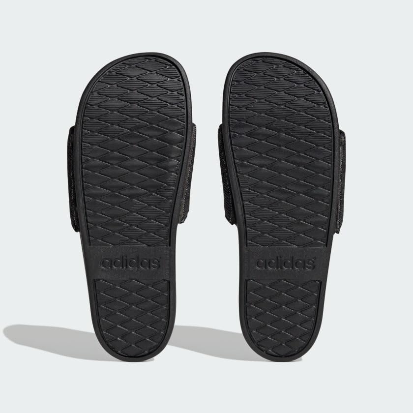 Шлепанцы adidas Adilette Comfort (унисекс), черный/желтый — фото 3