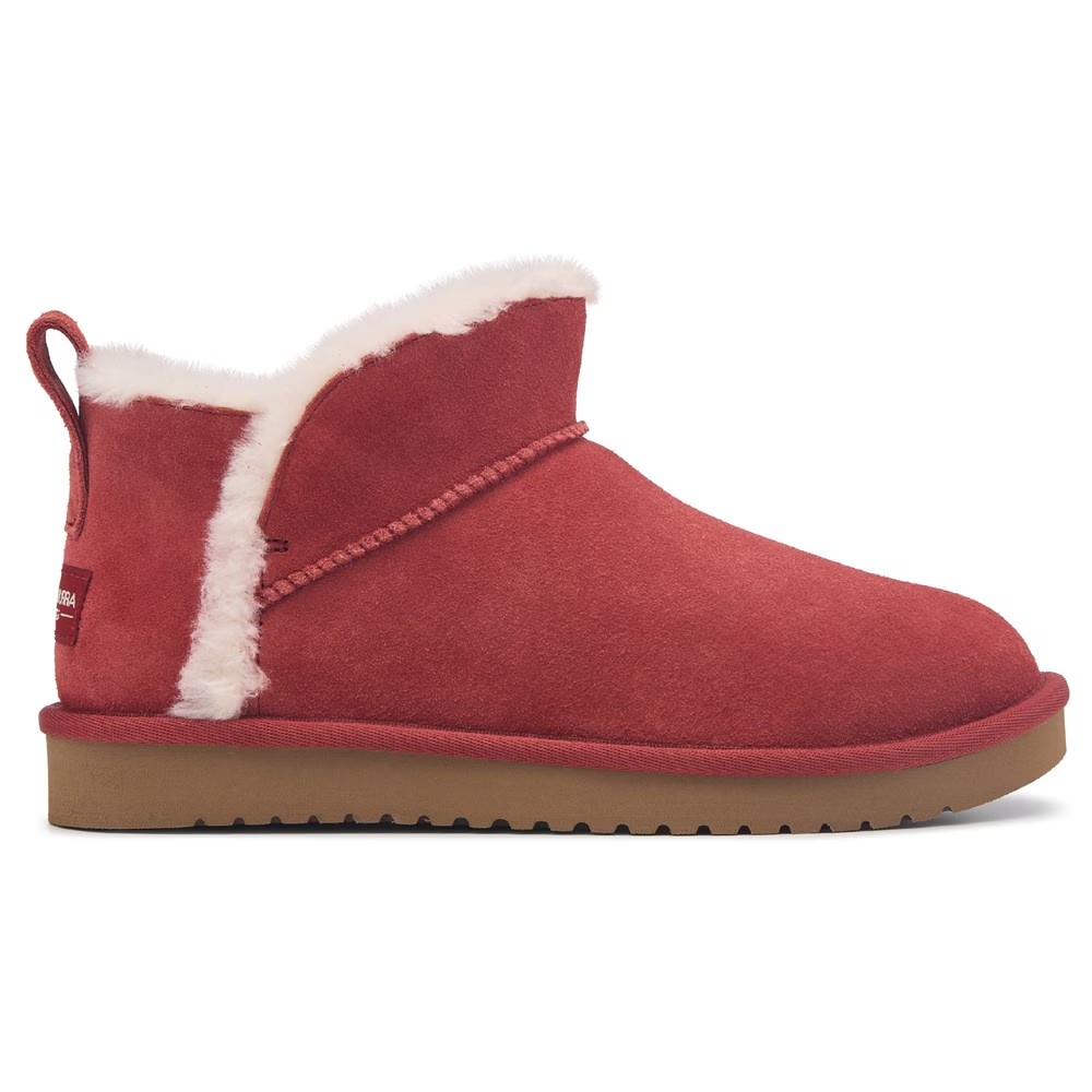 Зимние ботинки женские Ugg Koola Koolaburra короткие с мехом, красный — фото 3