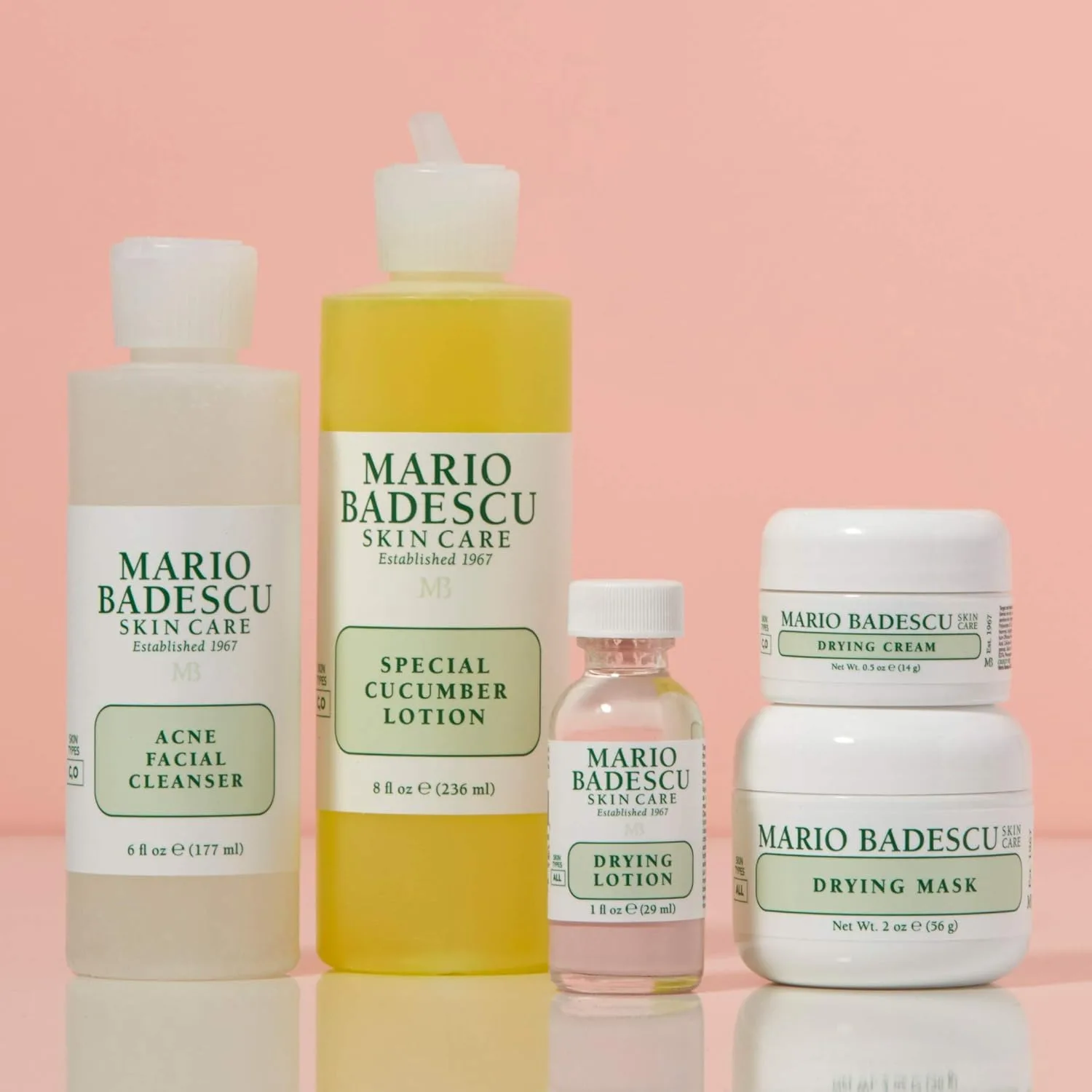 Набор для ухода за кожей лица Mario Badescu Acne Starter/Control/Repair для всех типов высыпаний | Идеально подходит для комбинированной или жирной кожи лица, обеспечивая здоровый и чистый цвет лица. Набор из 4 штук — фото 3