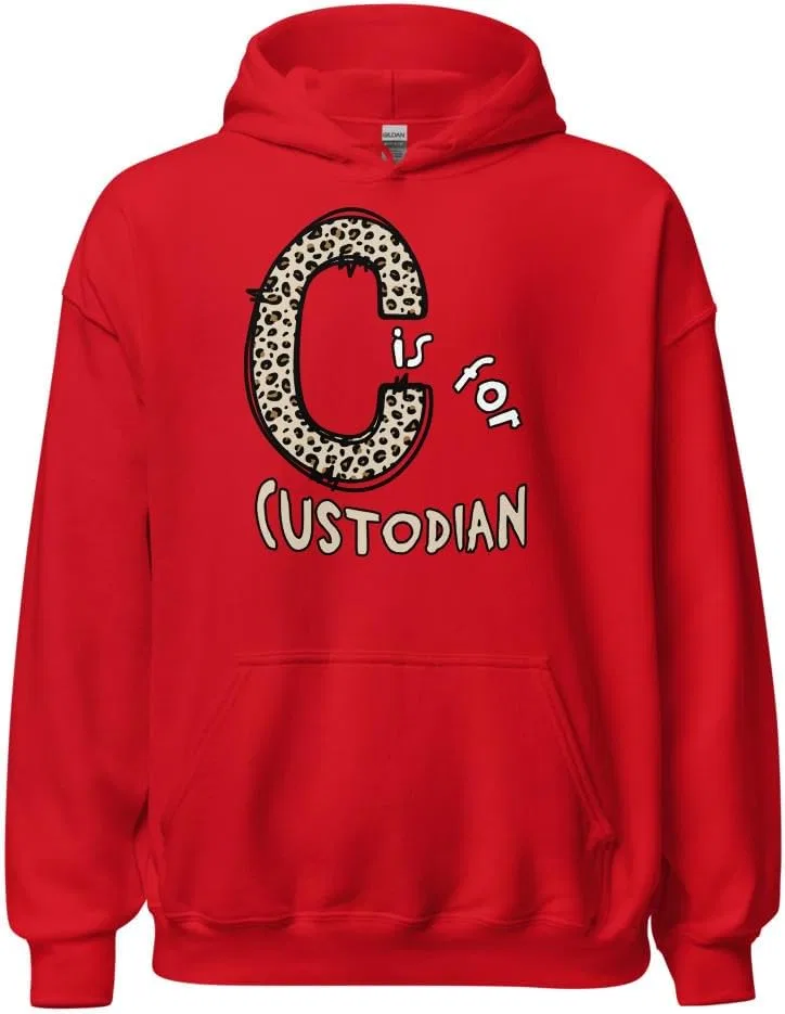 Толстовка School Custodians Unisex, C is for Custodian Generic, красный