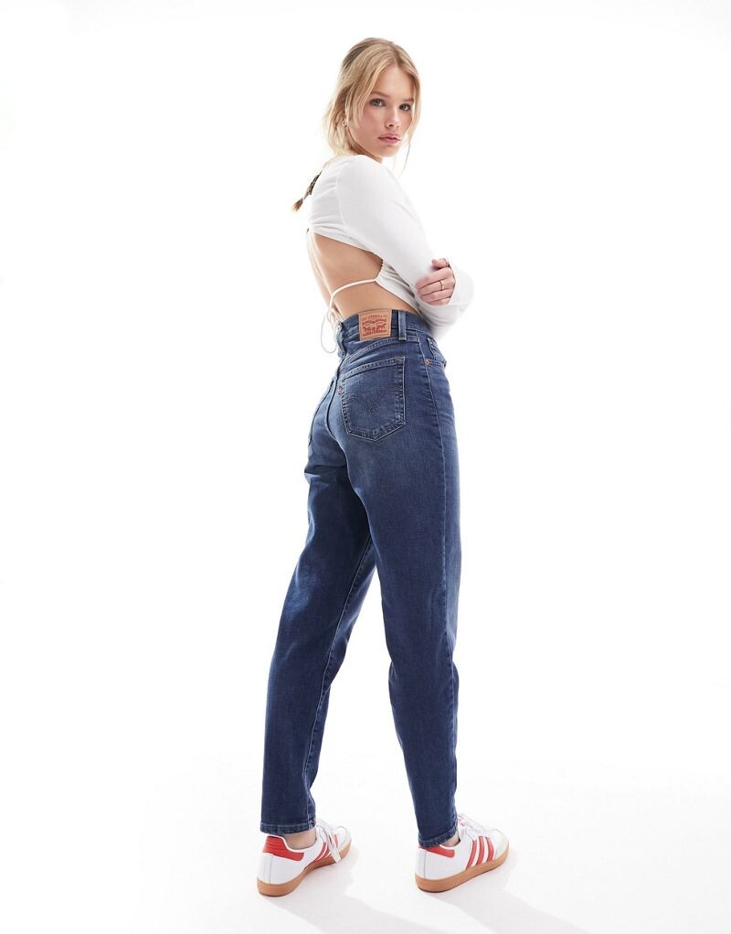 

Темно-синие джинсы с завышенной талией Levi's