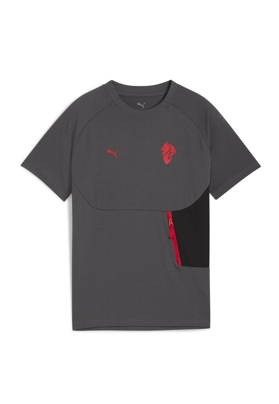 Футболка Puma Print T-shirt, Shadow Gray For All Time Red/Grey — фото 4