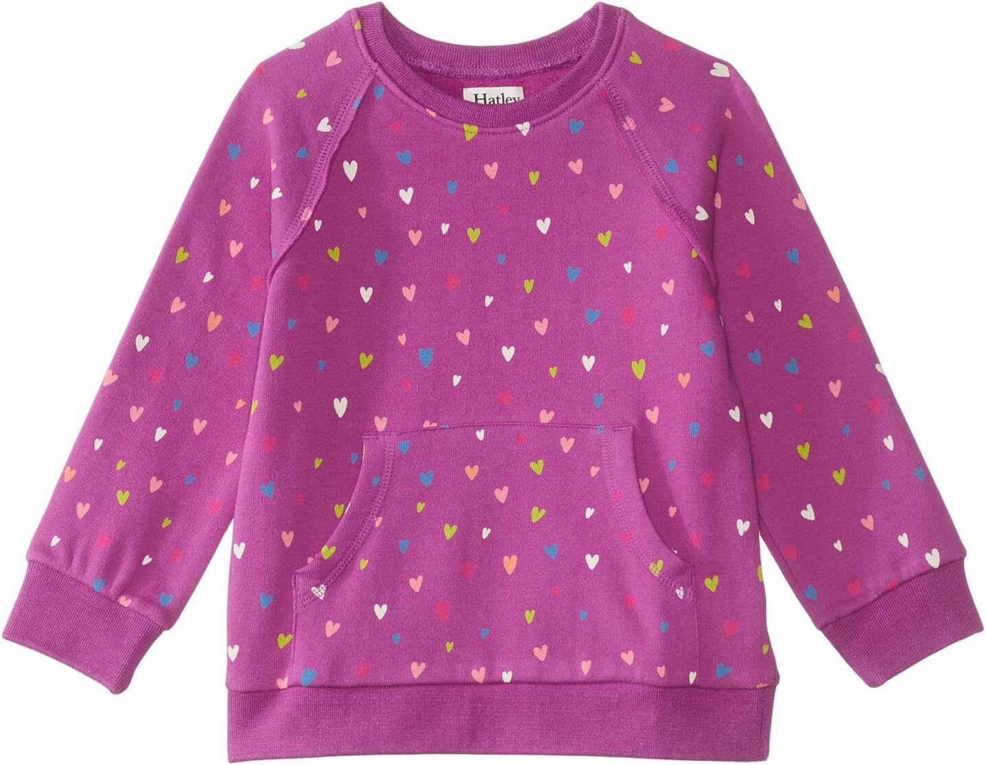 

Толстовка Hatley Jelly Bean Heart Raw Edge Pullover, фиолетовый