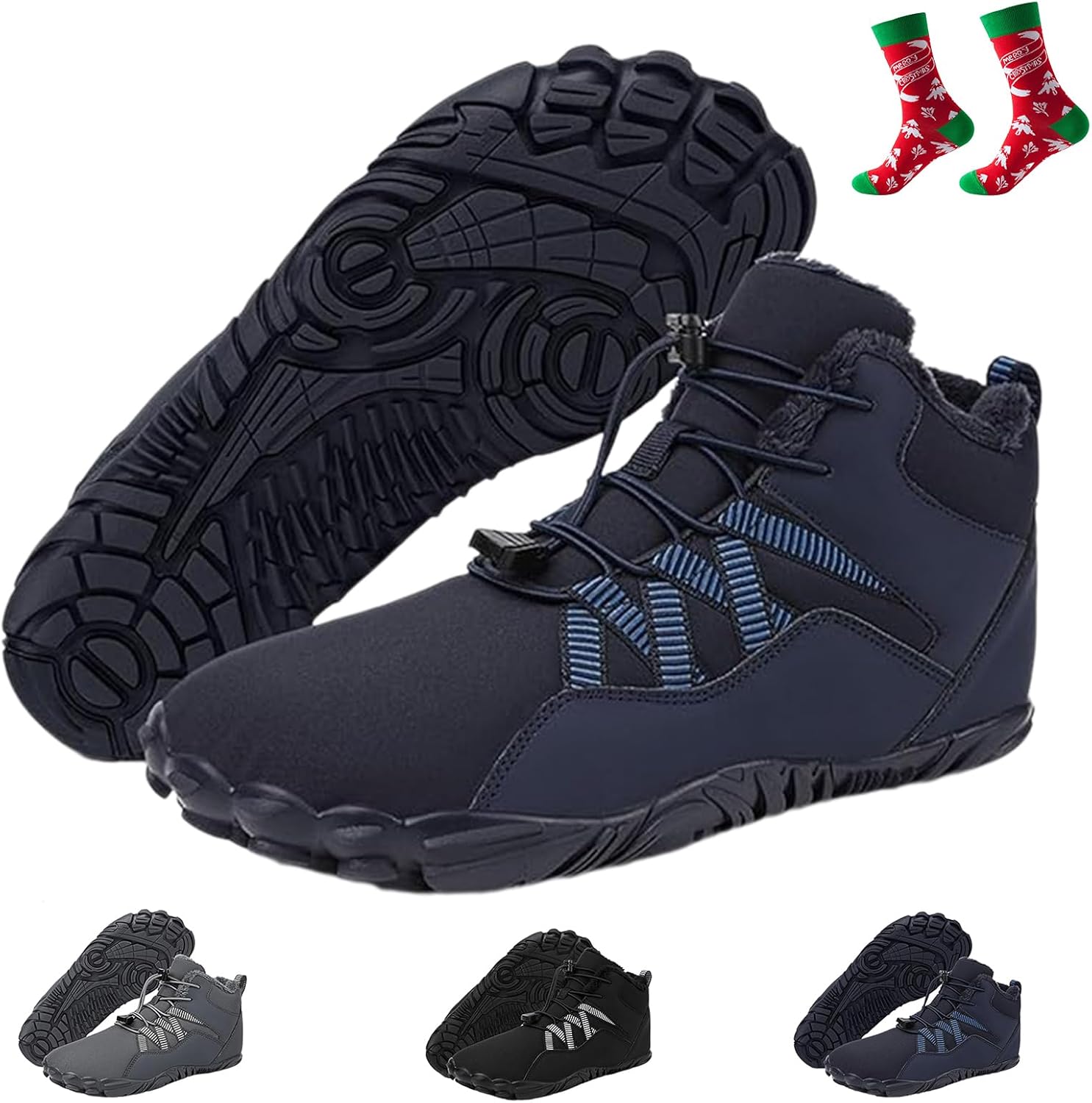 

Giltpeak Мужские босоножки широкие, зимние мужские босоножки, зимние широкие туфли с носком, удобная обувь, ботинки, босоножки для женщин, синий