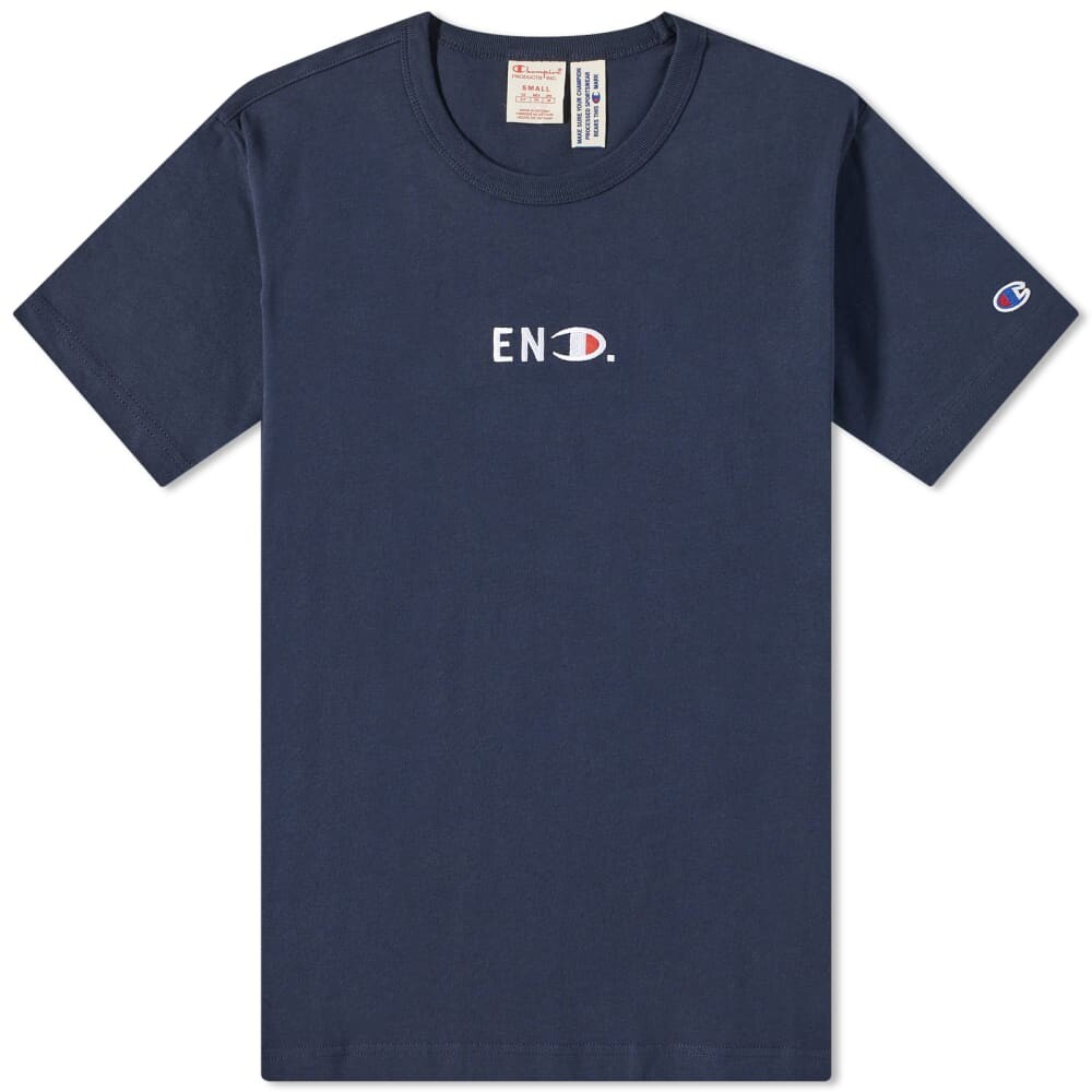 

END. Футболка из коллаборации с Champion обратного переплетения