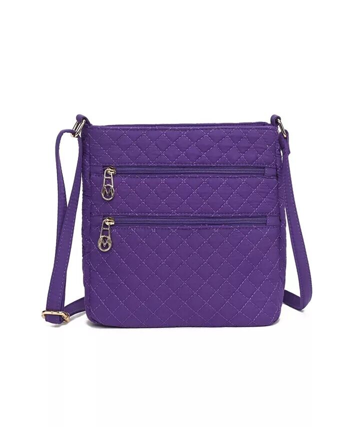 

Однотонное стеганое хлопковое плечо через плечо Lainey от Mia K Mkf Collection, фиолетовый