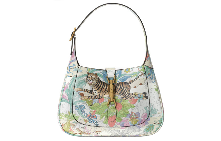 

Jackie 1961 Кожаная сумка-полумесяц через плечо Женская Ecru GUCCI