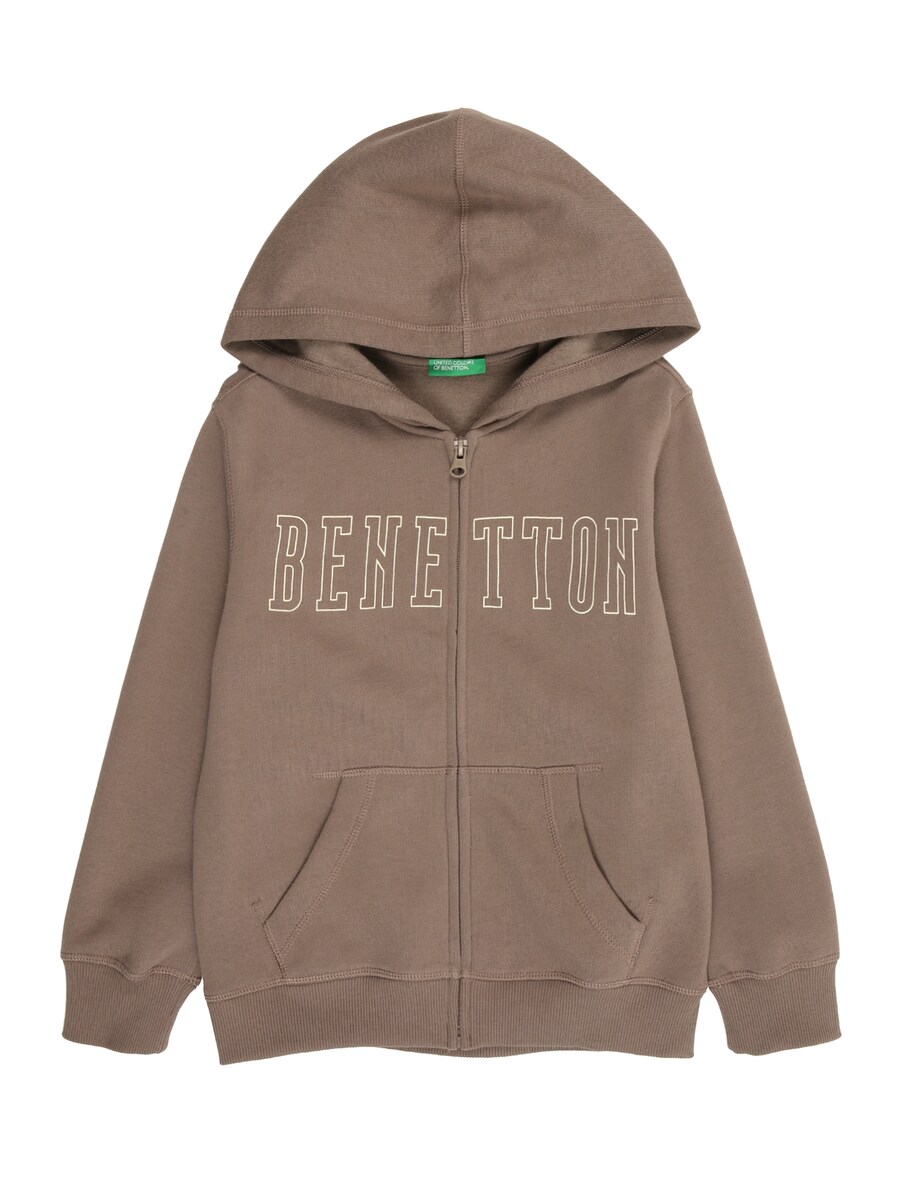 

Толстовка с капюшоном на молнии UNITED COLORS OF BENETTON, светло-коричневый