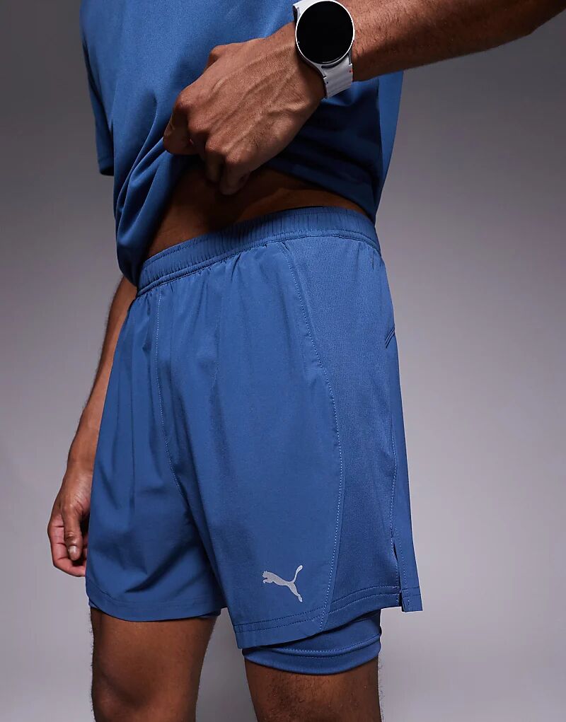 

Беговые шорты Puma Velocity 2-в-1 цвета темный индиго