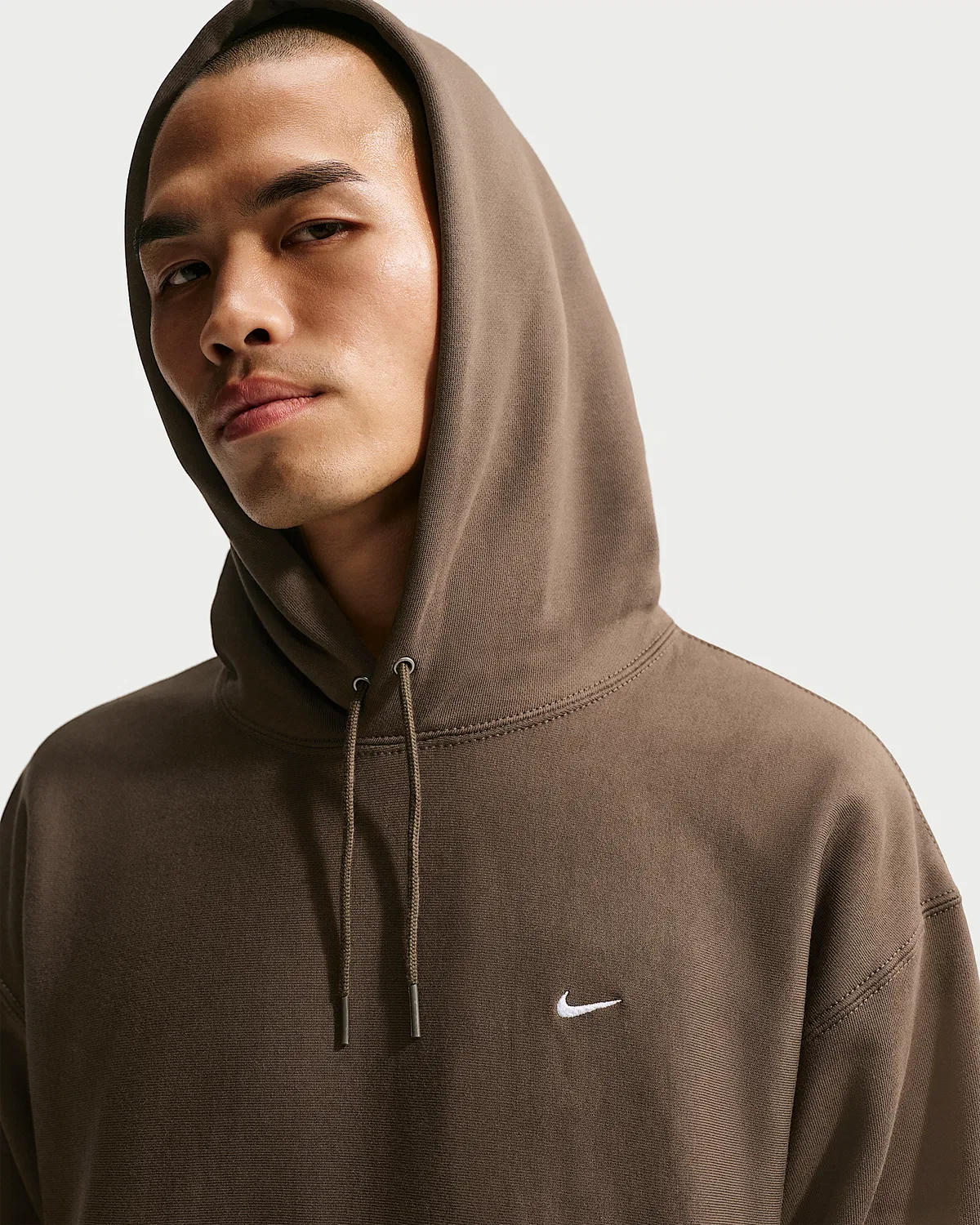 Мужская худи Nike Solo Swoosh, Dark Hazel/White — фото 3