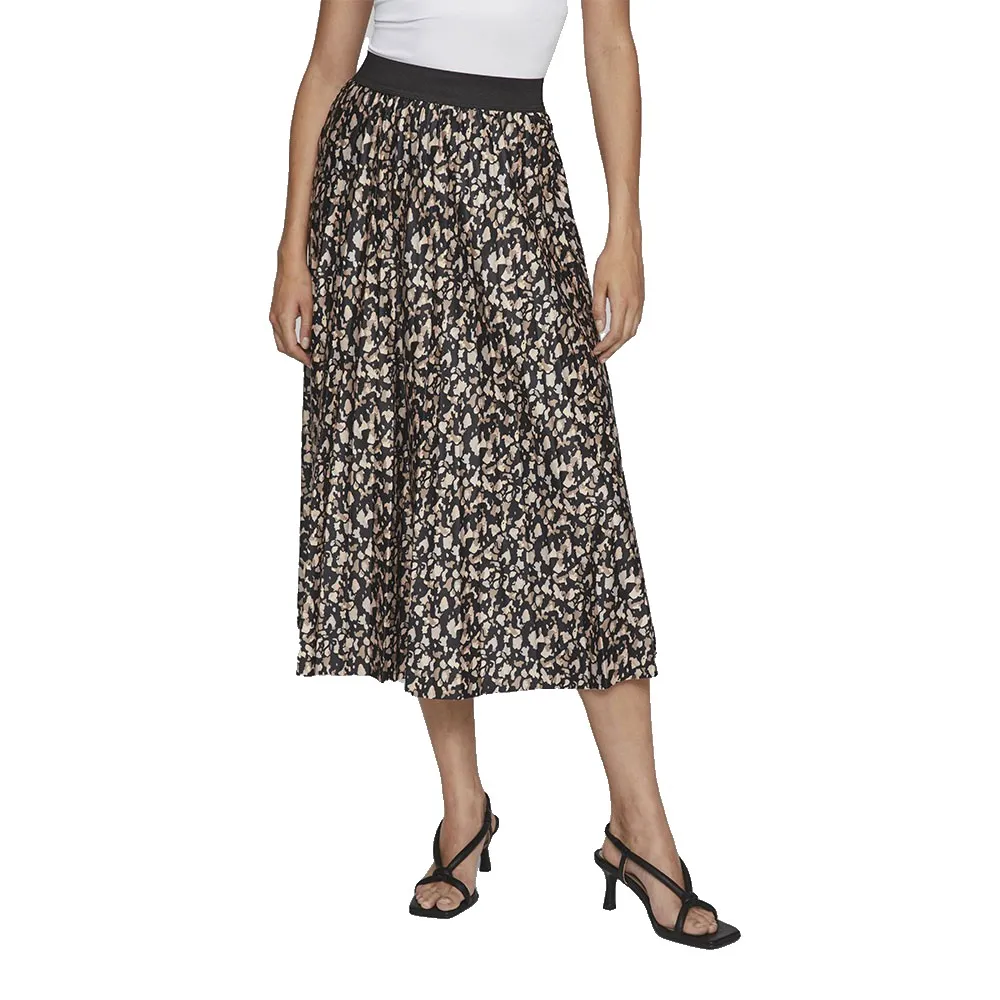 

Юбка Vila Nitban Print midi skirt, коричневый