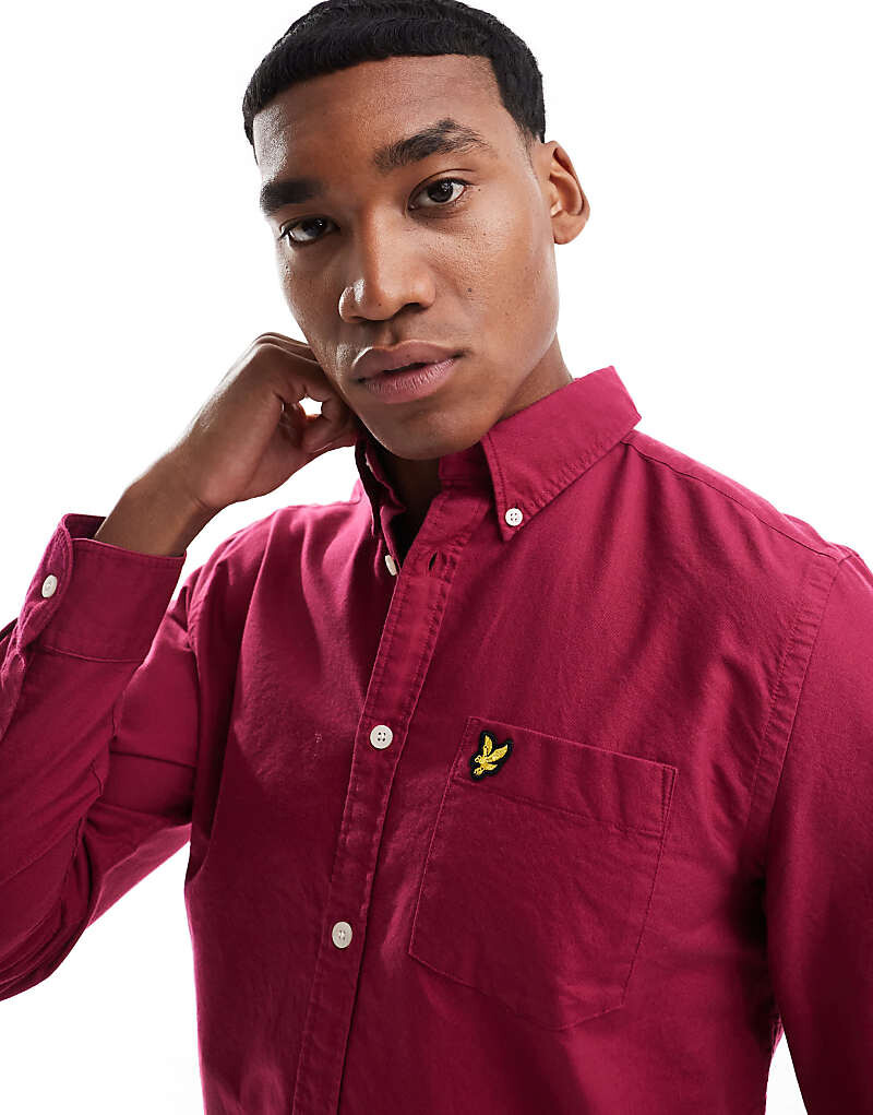 

Красная однотонная оксфордская рубашка Lyle & Scott