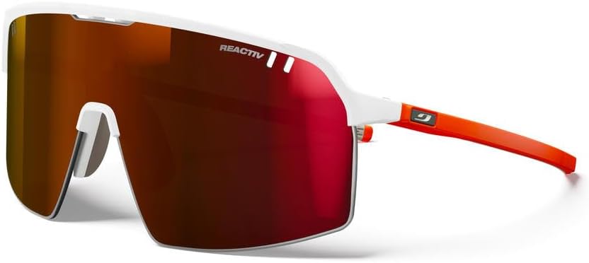 

Солнцезащитные очки Julbo Intensity Performance, вентилируемые, панорамные, для активного спорта. Защита от УФ 100%. Цвет: белый/оранжевый, линзы: прозрачные/розовые с красным зеркальным покрытием (Reactiv 0-3 High Contrast)