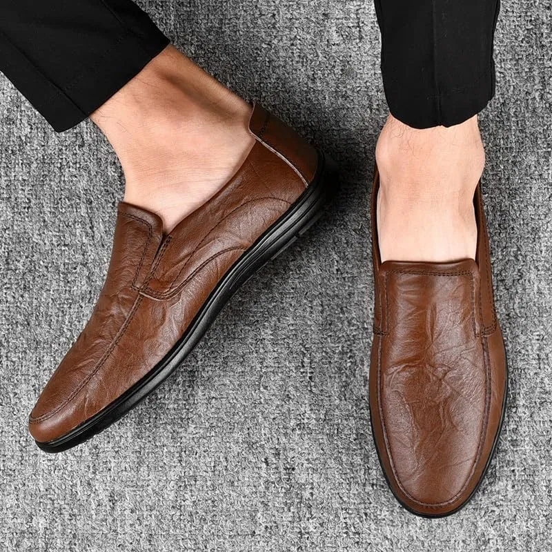 Лоферы на плоской подошве, искусственная кожа, коричневый PUGHGAETZF — фото 2