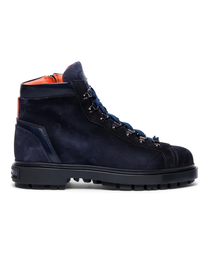 

Мужские кожаные горные ботинки Santoni, синий