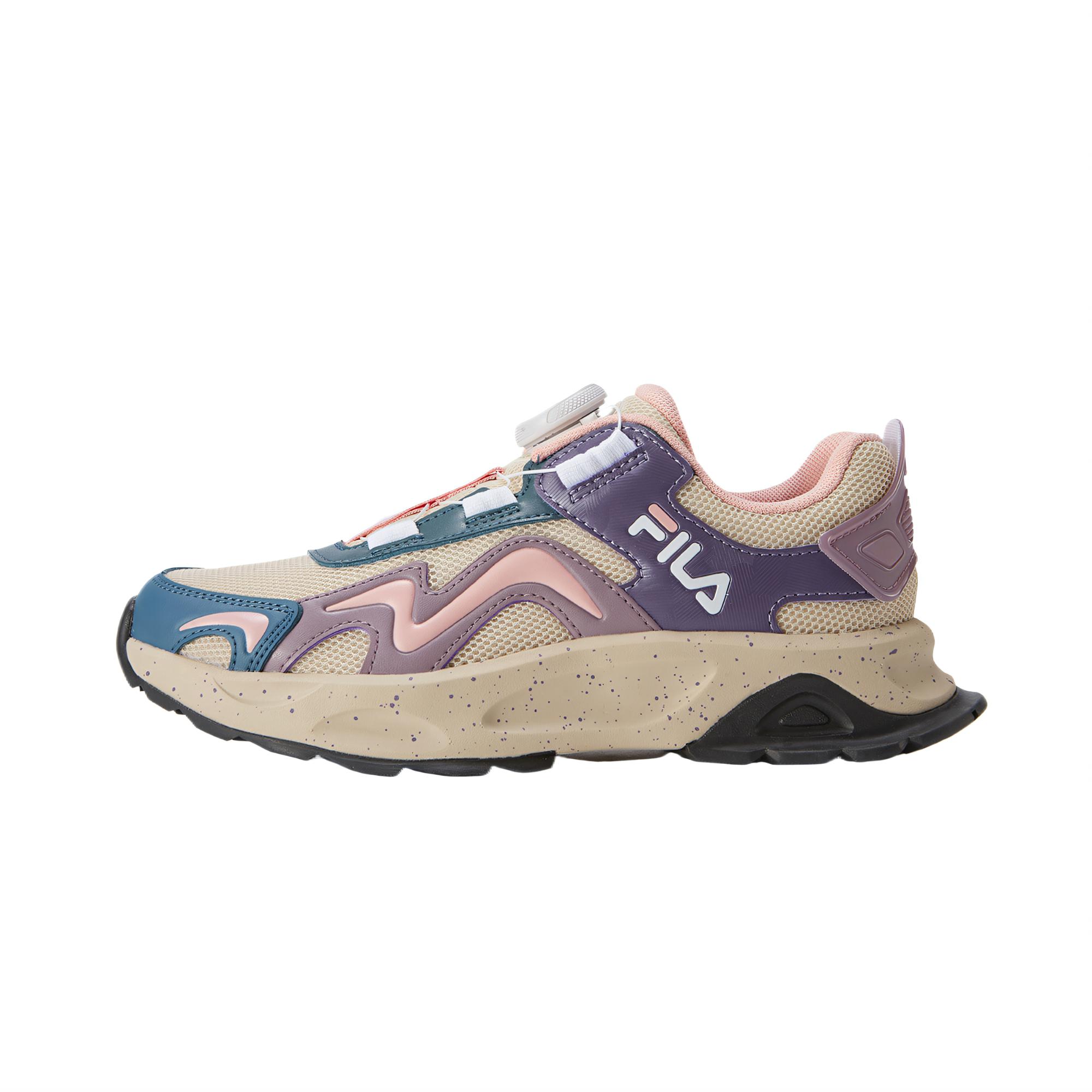 

FILA KIDS Амортизирующие нескользящие низкие детские уличные кроссовки beige/collegiate purple kids