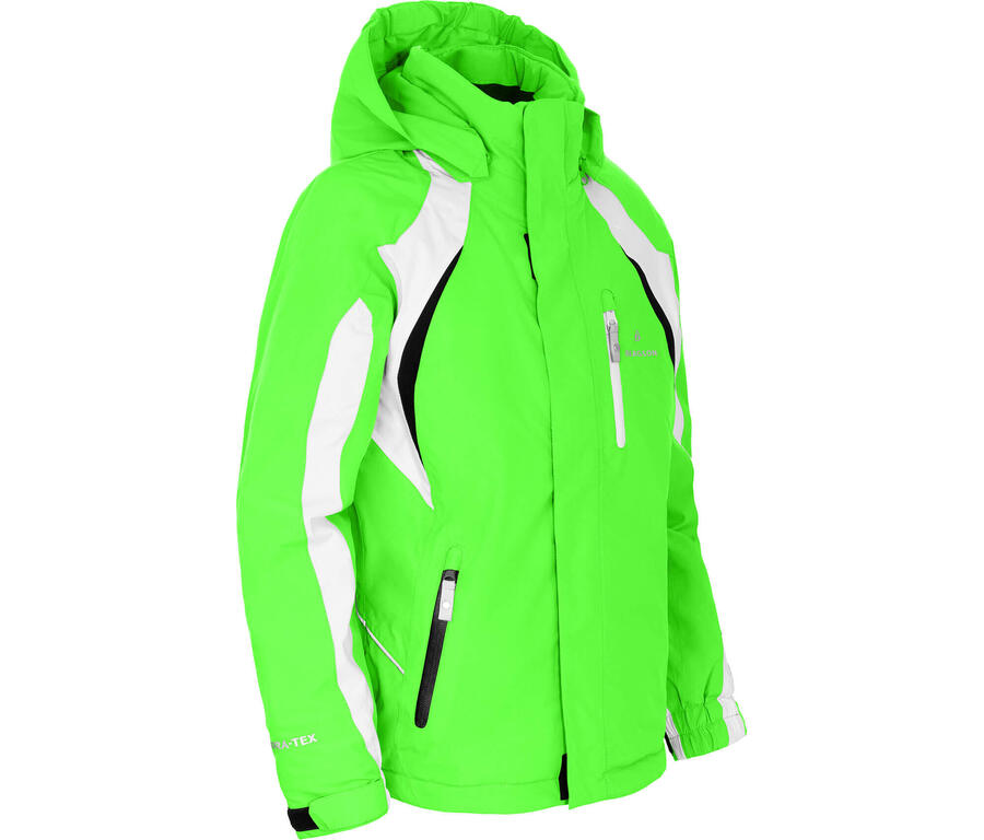 

BERGSON Детская горнолыжная куртка, идеально подходящая для юных любителей зимних видов спорта. Зеленый цвет.