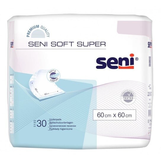 

Прокладки гигиенические Seni Soft Super, 30 шт., 60х60см, Синий, Прокладки гигиенические Seni Soft Super, 30 шт., 60х60см