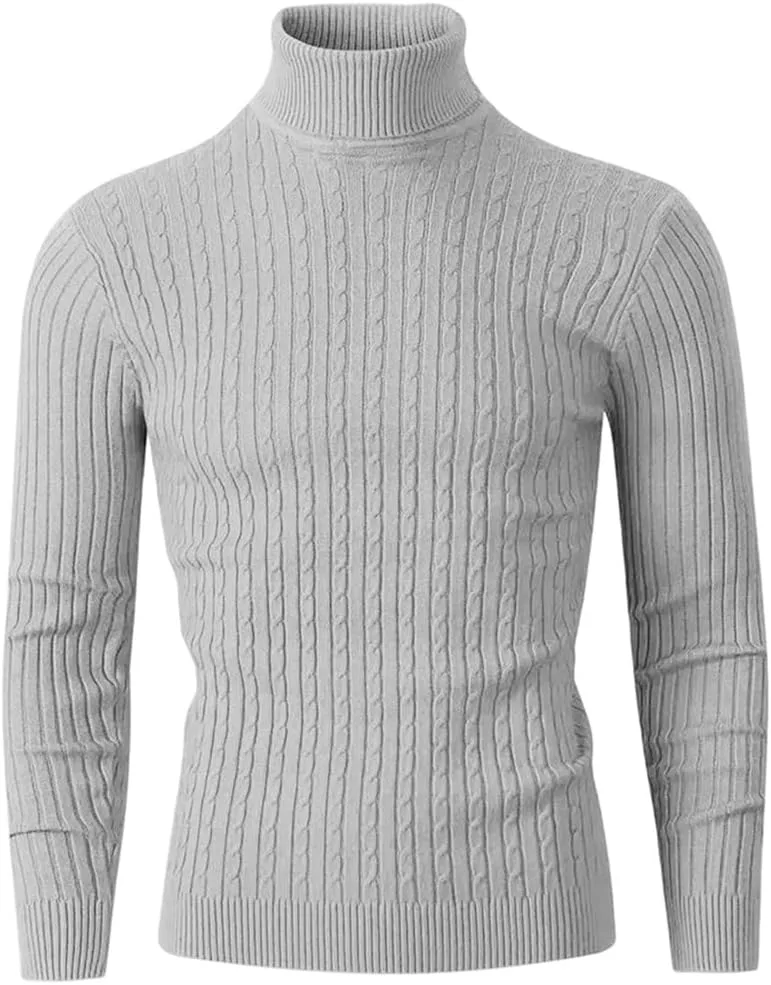 

Мужской зимний водолазный свитер Casual Slim Fit