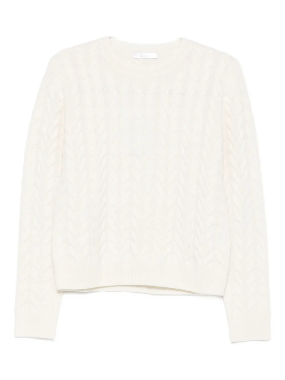 

Свитер косой вязки MAX MARA, белый