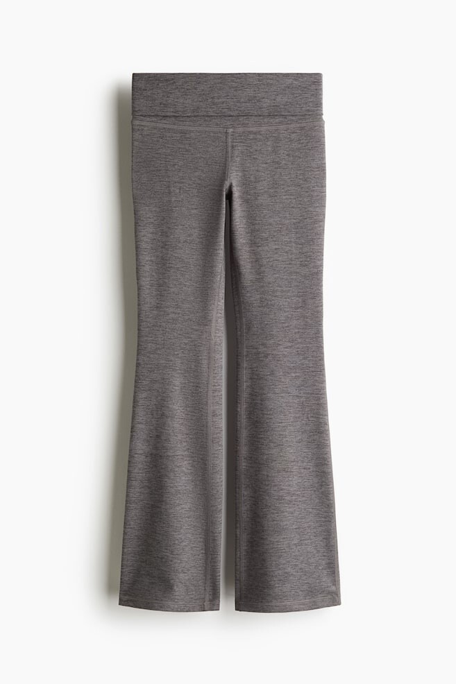

Расклешенные спортивные леггинсы из материала Drymove H&M, серый