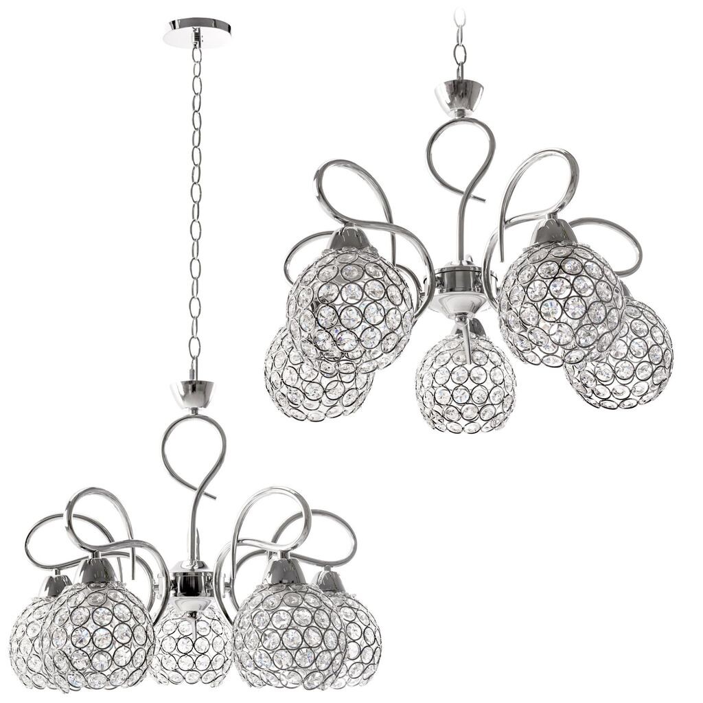 

Люстра Toollight App635-5C Crystal 5-источник света E27 44X44X88Cm Toolight, серебро