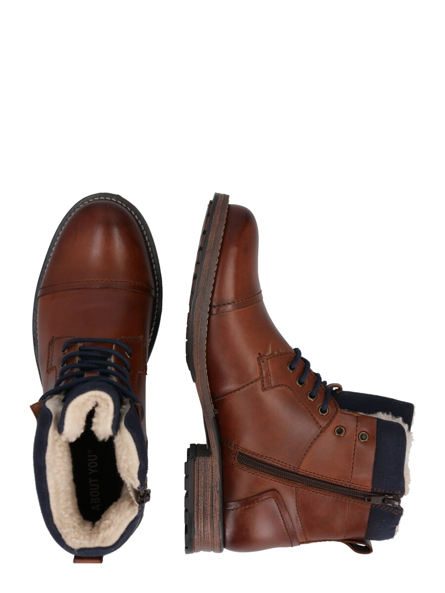 Повседневные ботинки ABOUT YOU Lace-Up Boots Finn, цвет brown/cognac — фото 2