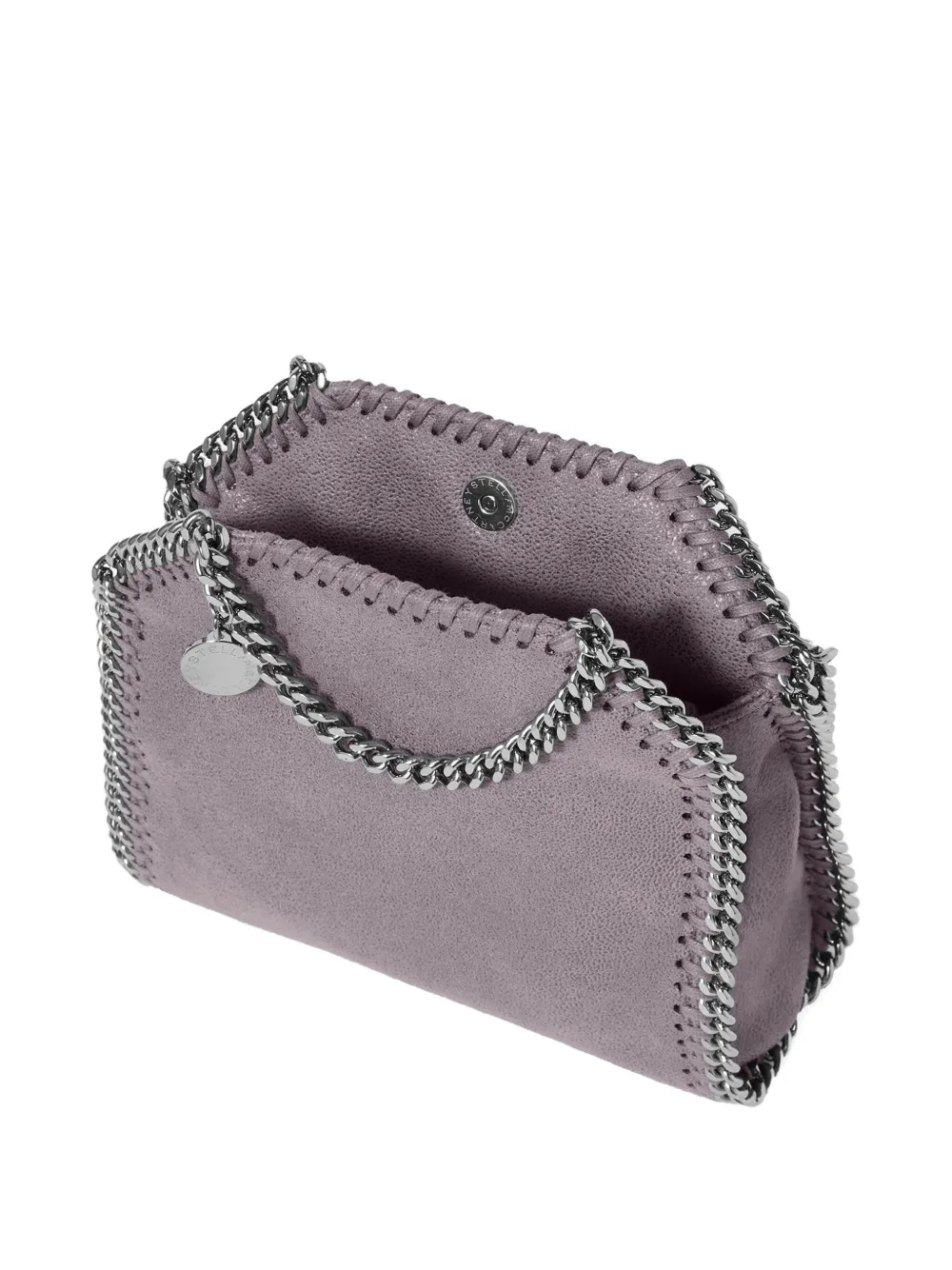 Фактурная сумка на плечо Falabella Stella Mccartney, фиолетовый — фото 4