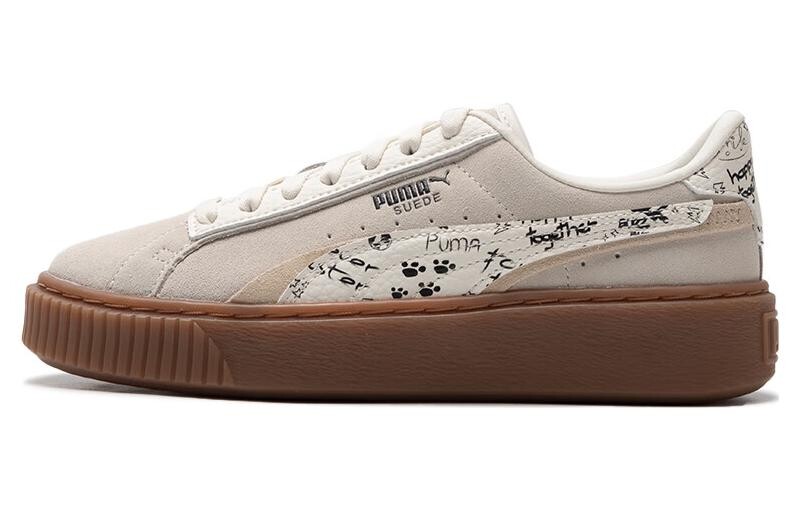 

Замшевые кеды для скейтборда женские низкие Puma, кремовый