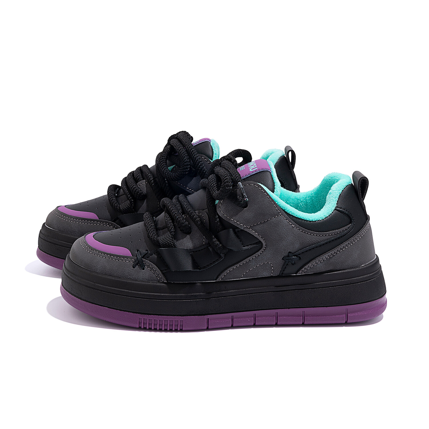 

Кроссовки HUANQIU Skateboarding Shoes Women's Low-top Black, фиолетовый