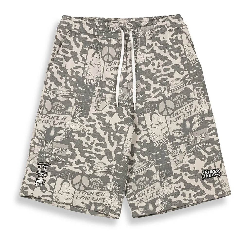 

Спортивные шорты Grimey Peace Within All Over Print Baggy, серый