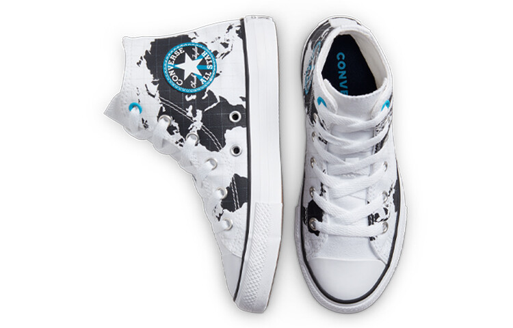 Кеды Converse Chuck Taylor All Star High GS 'Geography Class - White Black' — фото 4