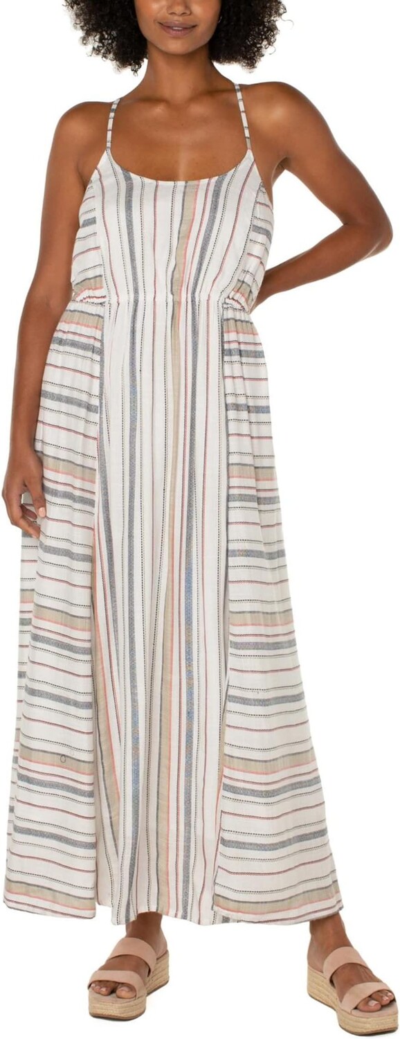 

Платье Liverpool Los Angeles Maxi Dress with Back Smocking Detail, цвет Multicolor Stripe