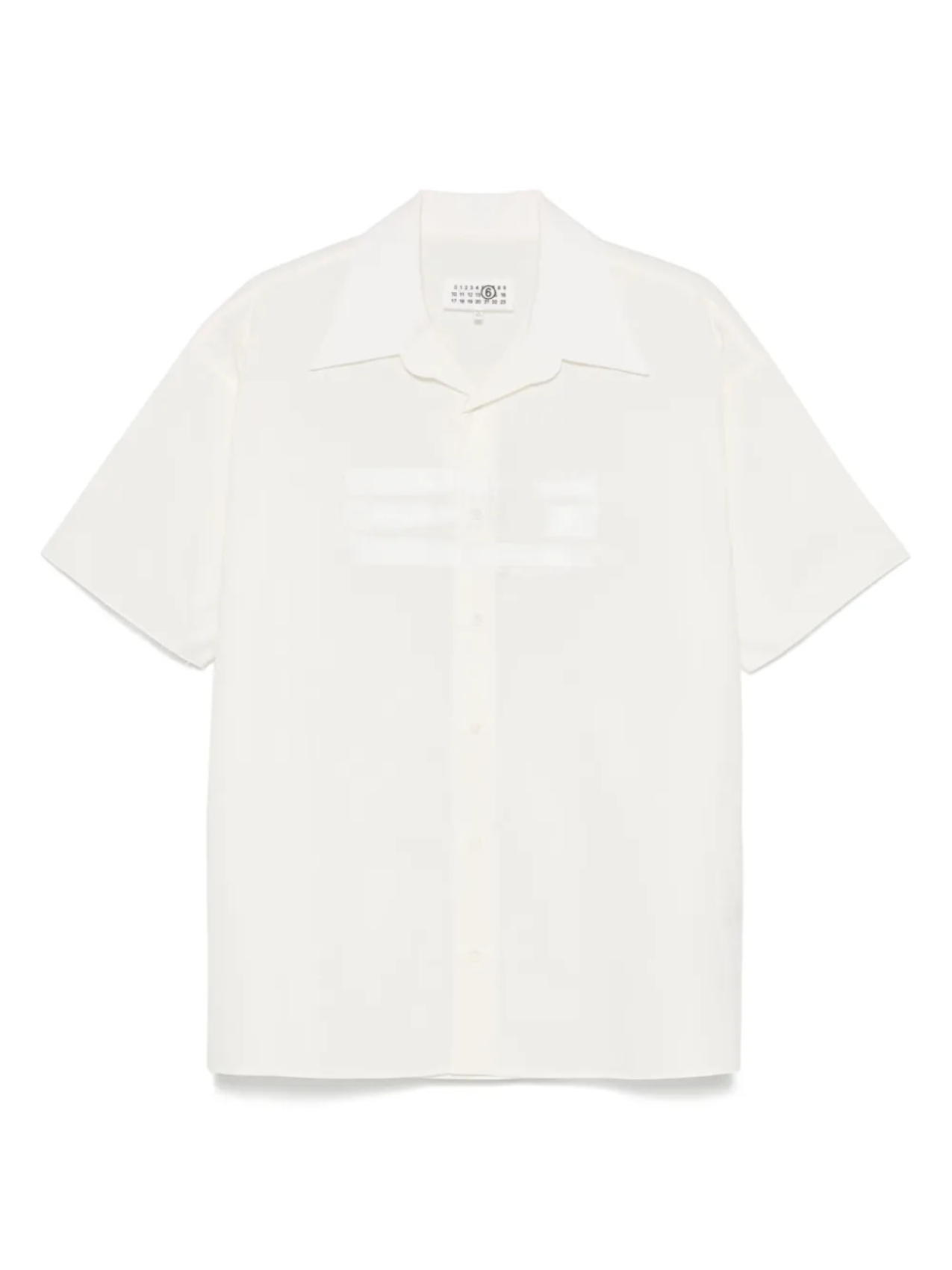 

Рубашка с цифровым мотивом MM6 Maison Margiela, белый