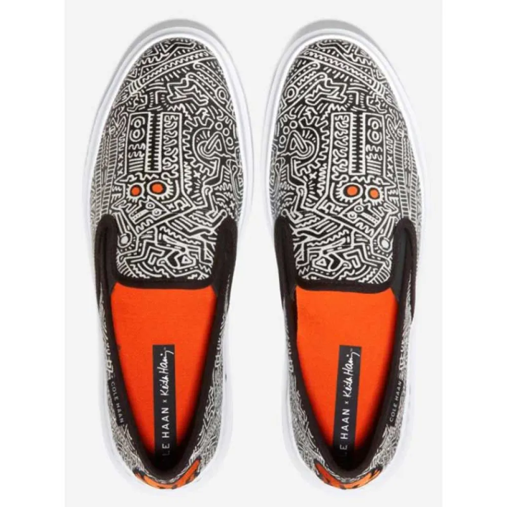 Слипоны Cole Haan Ch X Keith Haring Grandpro Rally Slipon, серый — фото 4