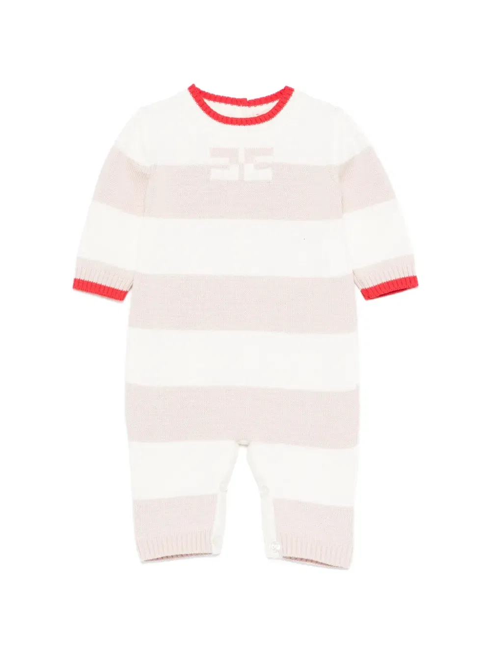 Комбинезон Tutina в полоску с логотипом babygrow Elisabetta Franchi La Mia Bambina, белый
