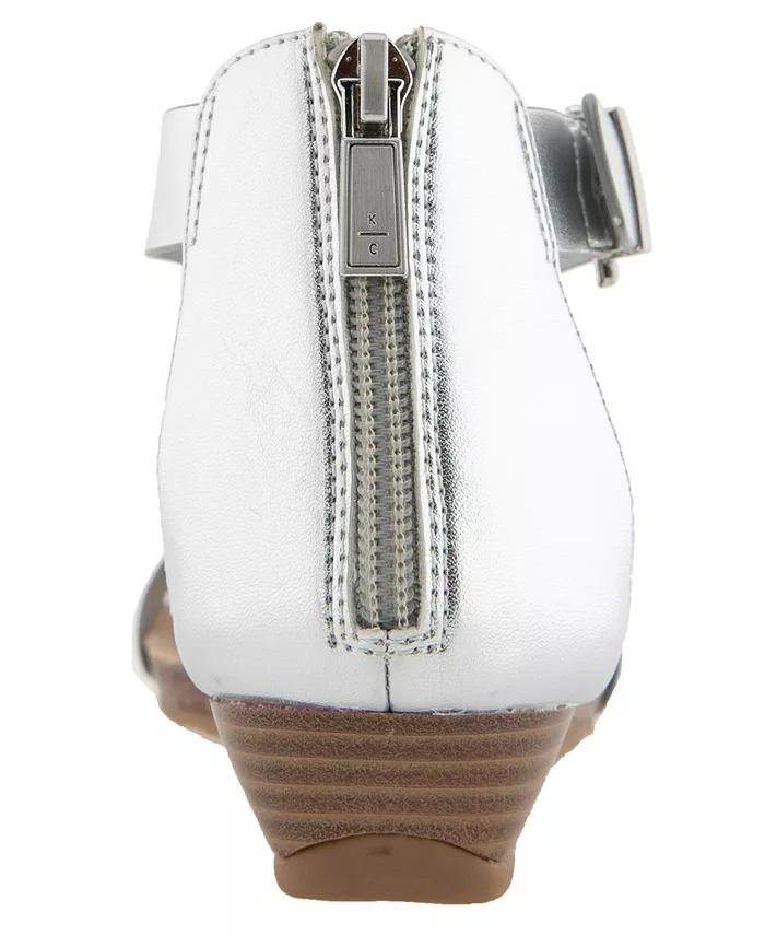 Женские босоножки Great Gal на танкетке Kenneth Cole Reaction, серебряный — фото 4