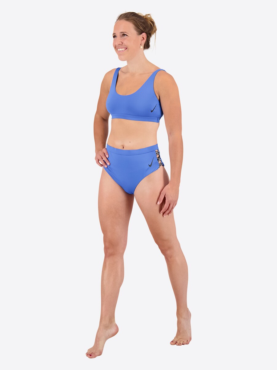 Спортивный бикини-топ Bralette Nike Swim Sneakerkini, небесно-голубой — фото 4