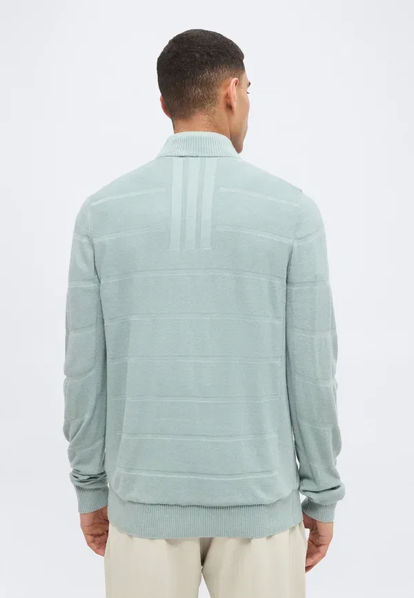 Джемпер Adidas Golf Ultimate365 tour wind quarter zip, цвет шалфей — фото 3