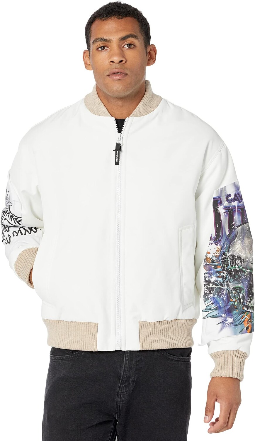 

Куртка Just Cavalli Padded Nylon Bomber Jacket, белый