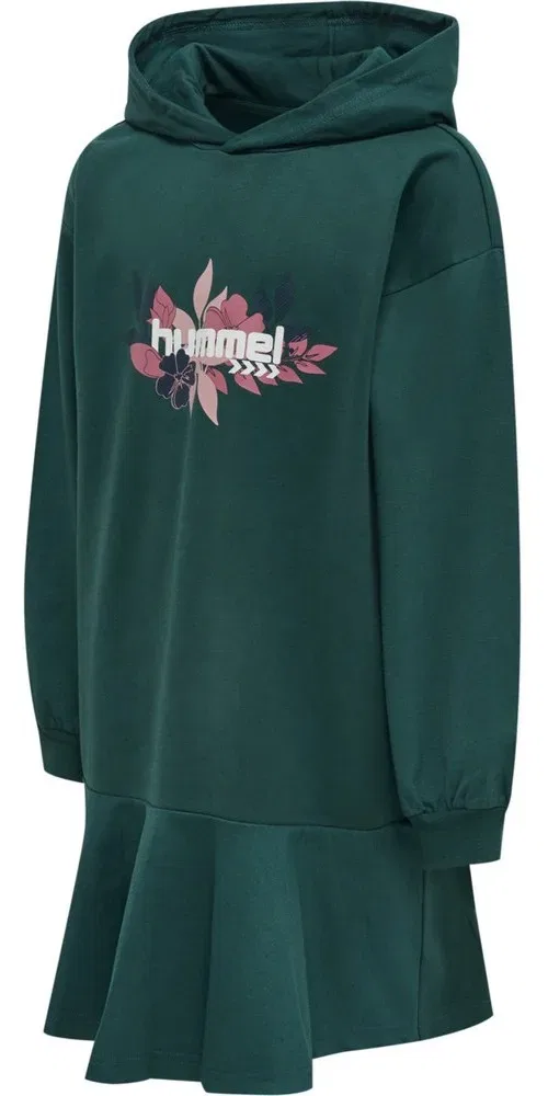 Платье с капюшоном Hummel, зеленое